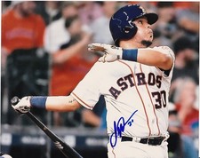 JUAN CENTENO  HOUSTON ASTROS 2017   ACTION SIGNED 8x10