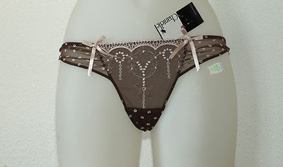 String Chantelle Caprice - Taille FR 42 (équivalent 40 EUR) - Couleur Marron Rose - Neuf Avec étiquettes