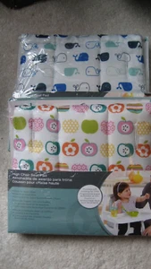 2 Zobo High Chair Seat Pads Apple & Whale pattern New IN ORIGINAL pkg FREE SHIP