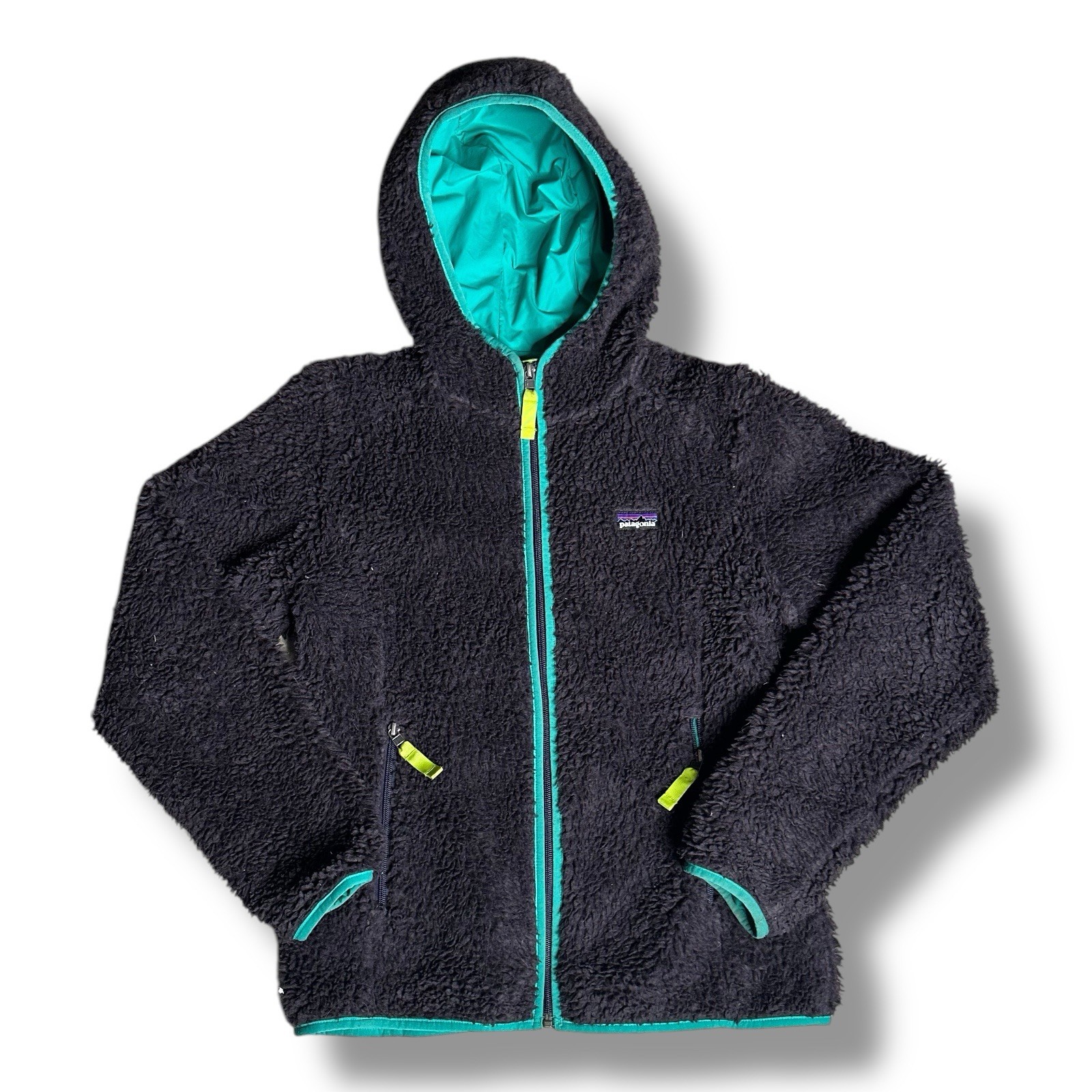 Women's Patagonia Retro X Cardigan Deep Pile Hooded Fleece Jacket Hoodie M