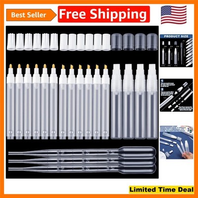16-Piece Acrylic Paint Marker Set - Chisel Point, Water Resistant, Customizable