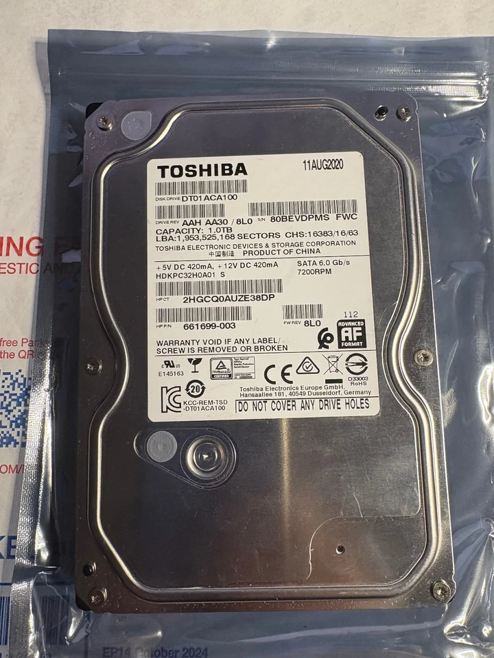 Toshiba DT01ACA100 1 TB and Seagate ST1000DM003 1TB 3.5" SATA III Desktop HDD - Image 3 of 4