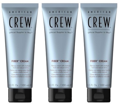 AMERICAN CREW   Fiber Cream, 100 ml, Stylingcreme für Männer 3er Pack