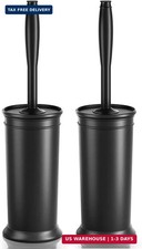 Toilet Brush and Holder 2 Pack, Toilet Bowl Brush with Extra Long Handle, Toilet