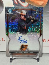 2023 Bowman 1st Chrome Speckle Refrac Auto CPA-FB Frederick Bencosme /299 RC BAL