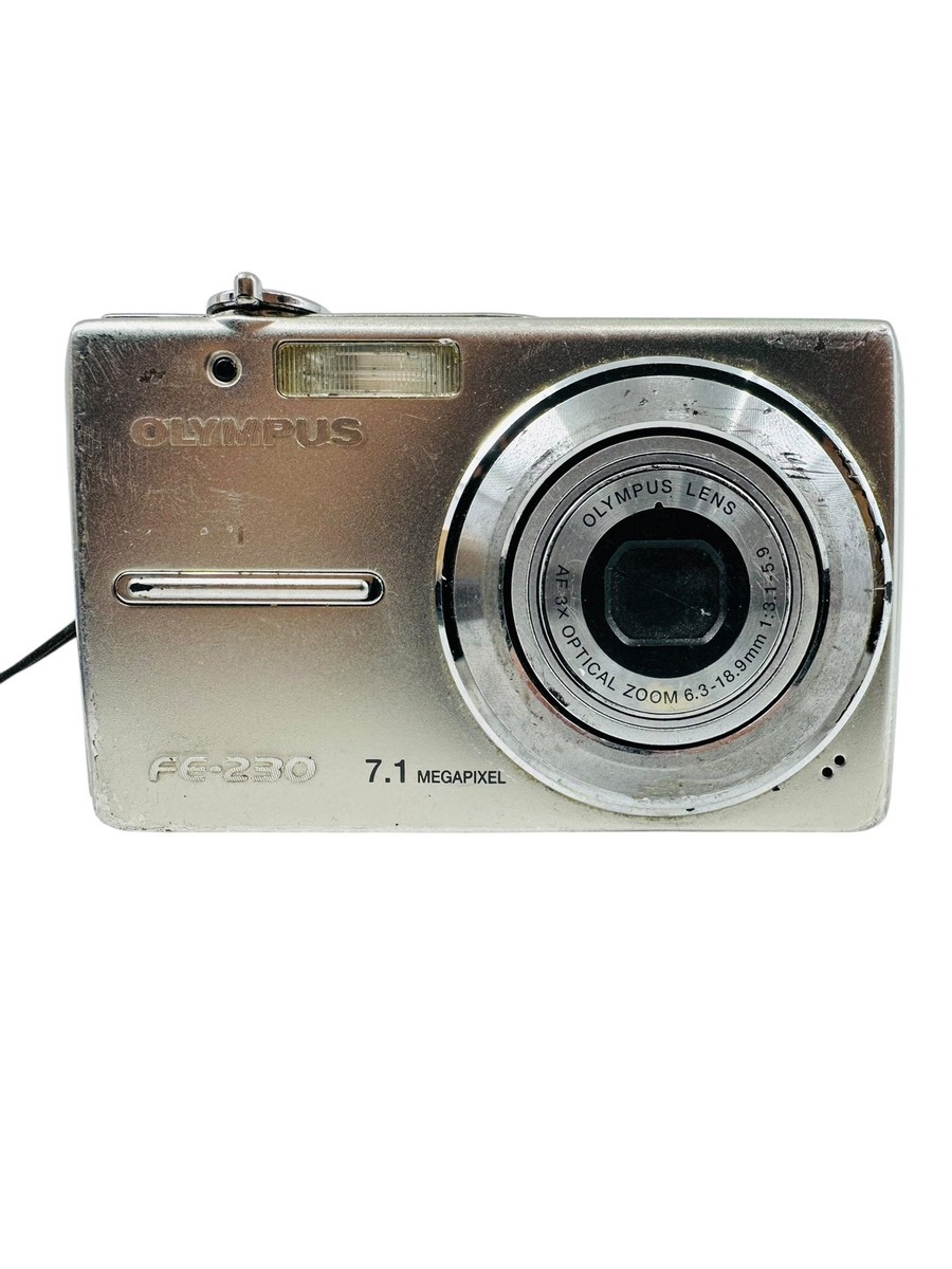 Olympus FE-230 7.1MP Digital Camera Silver PARTS/REPAIR (BLACK