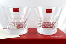 Baccarat BIBA! 2013 Japan Exlusive Crystal Rock Glass Pair Tumbler Set with Box