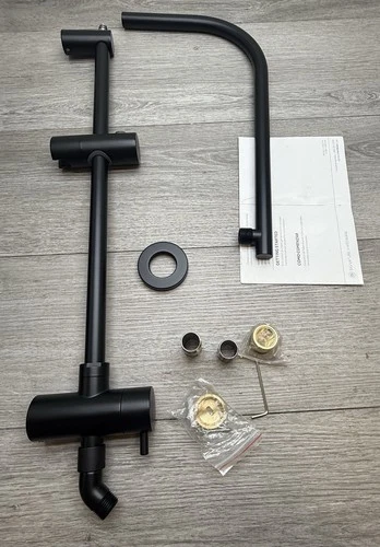 Signature Hardware Retrofit Exposed Pipe Shower System Blk Scratches SHSR7010MB - Picture 2 of 6