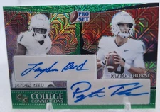 Jayden Reed Payton 2022 Pro Set College Connections GREEN MOJO DUAL AUTO #1/1