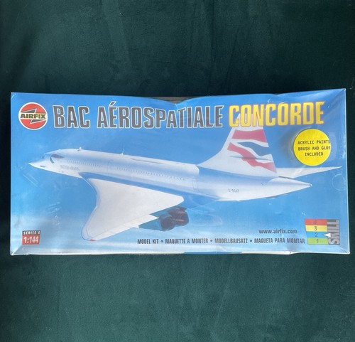 Airfix Concorde Maßstab 1:144 mit Kleber & Farben Bac Aérospatiale