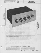 1957 MCINTOSH C-4 C-4P PREAMPLIFIER SERVICE MANUAL PHOTOFACT SCHEMATIC DIAGRAM