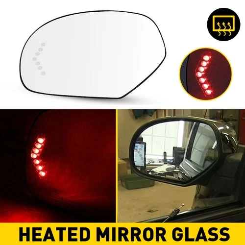 Side 07-13 Mirror Glass for Tahoe Silverado YUSon with Heated Signal Left Side
