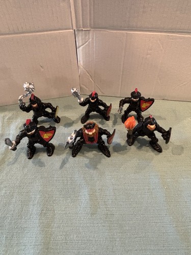 LOT OF 5 BLACK KNIGHTS FISHER PRICE GREAT ADVENTURES CASTLE SET
