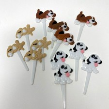 Puppy dog cupcake picks - cupcake toppers Set of 24