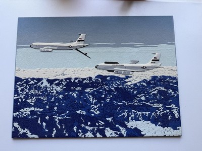 USAF RC-135 Rivet Joint & KC-135 Stratotanker Ariel Refueling Wall Art Military