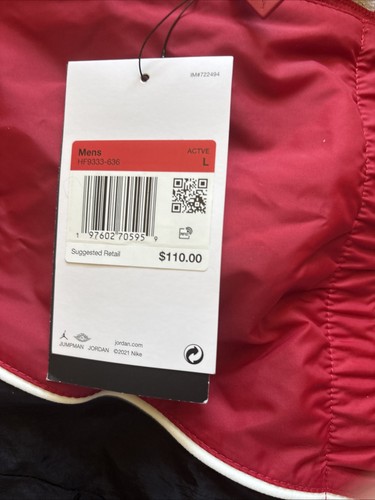 Nike Jordan Brooklyn Hooded Draft Jacket Mens Large Varsity Red Black HF9333-636 - Picture 3 of 5