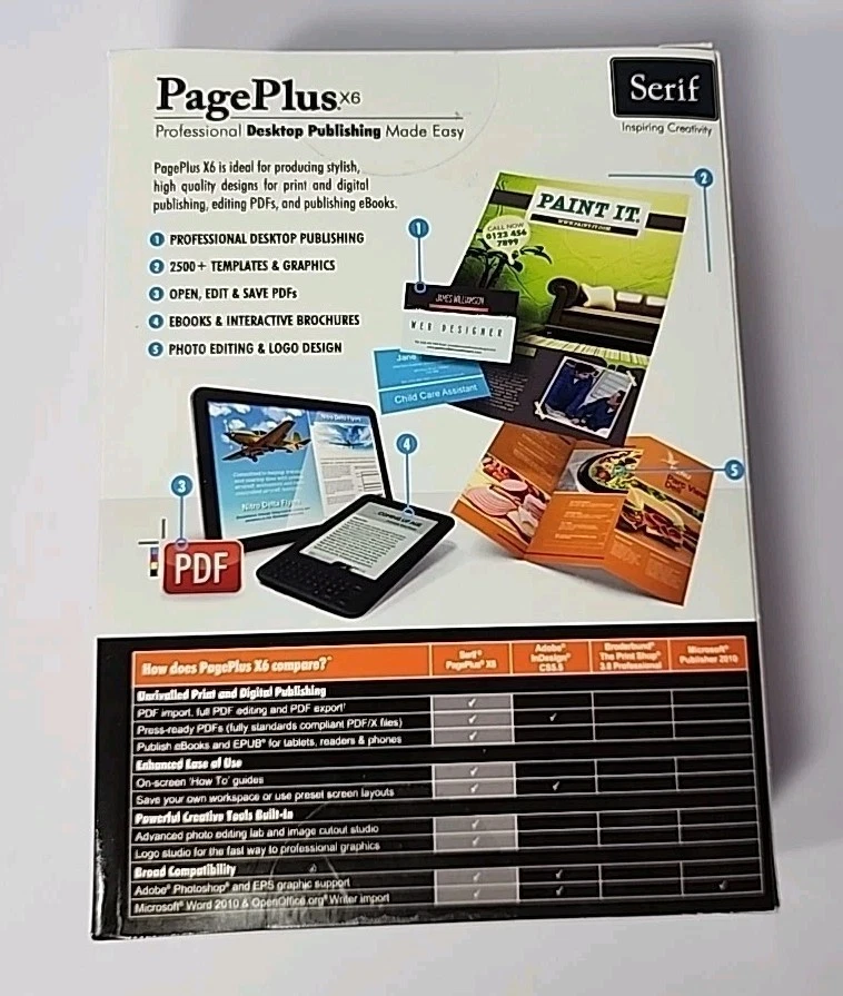 Serif PagePlus X6 NEW Desktop Publishing DTP PDF Editor eBook Design PC Software - Image 2 of 4