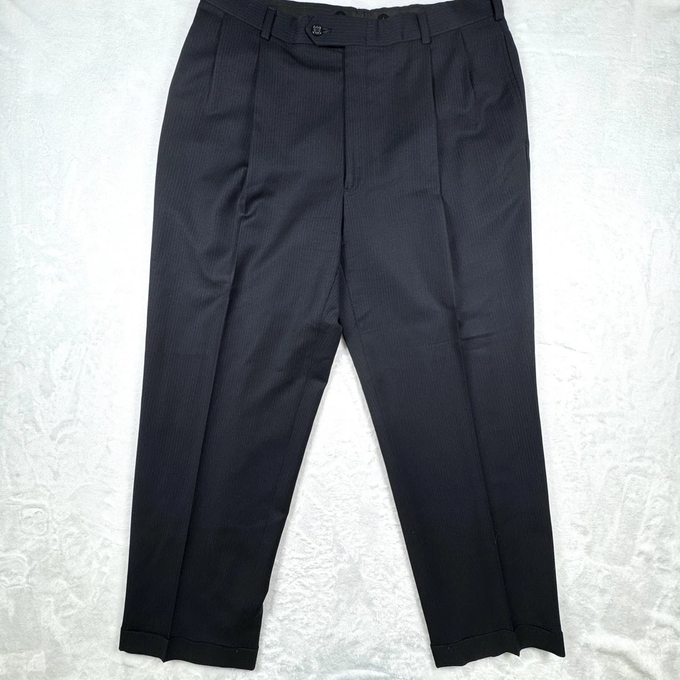 Костюм Hart Schaffner Marx мужской 44R шерстяной блейзер в тонкую полоску брюки сделано в США - Изображение 4 из 4