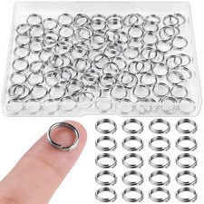 Schl&uuml;sselringe Metall 10mm Klein Rund 100 St&uuml;ck DIY Set f&uuml;r Schl&uuml;sselanh&auml;nger
