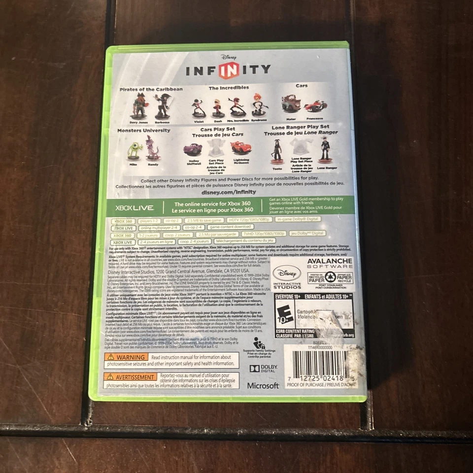Disney Infinity (Microsoft Xbox 360, 2013) Video Game - CIB - Image 3 of 3