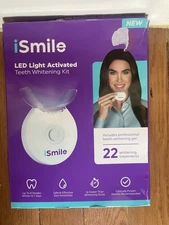 iSmile Teeth Whitening LED Light Kit with 35% Carbamide Peroxide Gel Syringes 
