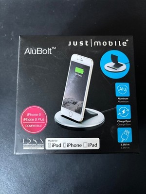 Just Mobile AluBolt Apple iPhone iPad Dockingstation Aluminium Laden/Synchro