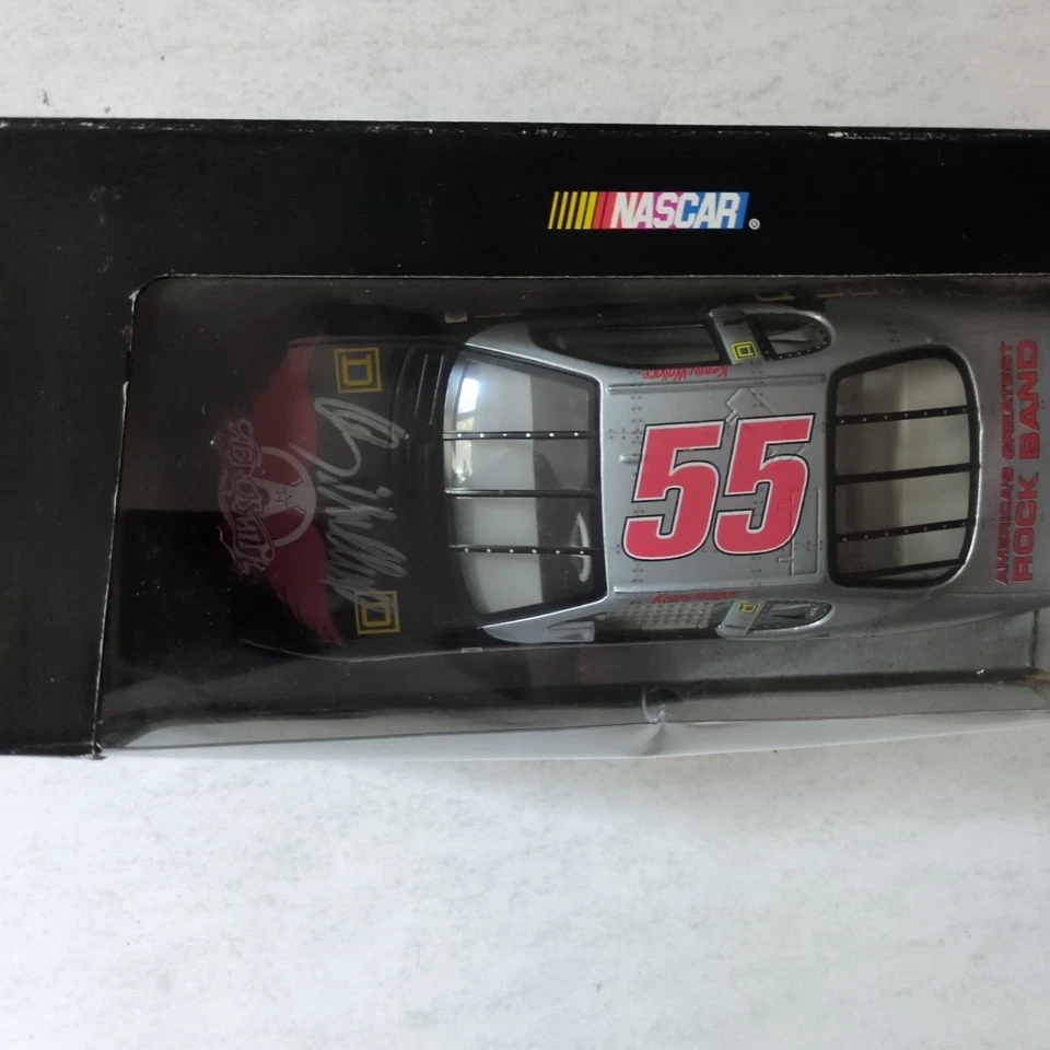 Autographed Hot Wheels #55 KENNY WALLACE Aerosmith Square D NASCAR Deluxe 1/24 - Image 2 of 4