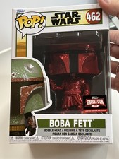 Funko Pop Star Wars Red Chrome Boba Fett #462 Target Con Exclusive W/Protector