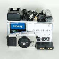  Near Mint OLYMPUS PEN E-P3 Mirrorless Camera 12.3MP Body Silver w/Box JAPAN