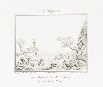 KLAUBER (*1753) nach MICHAJLOFF (*1786), Mediterraner Hafen, nach Vernet, 1812, - Bild 1 von 4