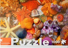 Seashells By The Seashore 1000 Pc Jigsaw Puzzle, Brand New-Sealed Box 