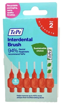 DEFAULT MANUFACTURER TePe EasyPick Interdental Brush Size 2 (0.5mm) – Toothpicks with Travel Case