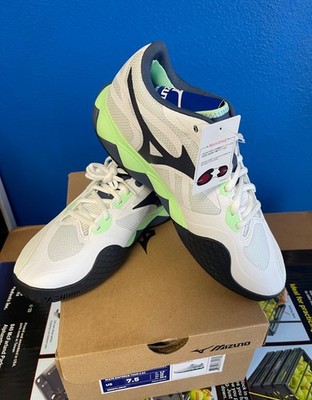 Mizuno Men's Wave Enforce Tour 2 AC Tennis Shoes White/Mint/Black
