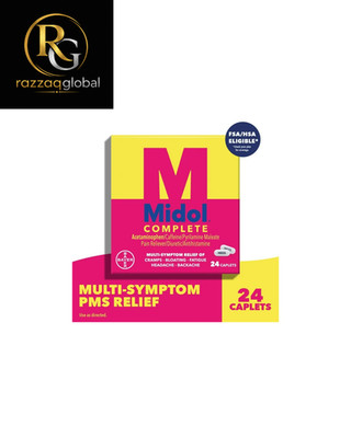 Midol Complete Menstrual Pain Relief Caplets with Acetaminophen, 24 ct