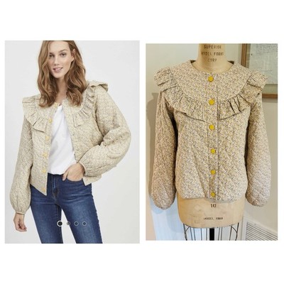Vila Quilted Floral Jacket, Sz 38 (US 8), NWOT
