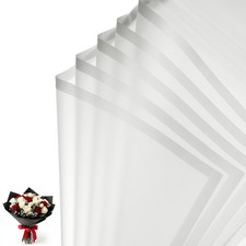 20 Blatt Blumen Geschenkpapier wasserdicht f&uuml;r Blumenstrau&szlig; Wei&szlig;