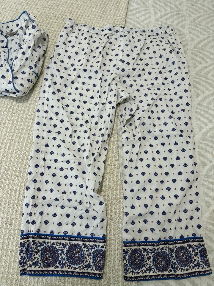 Juego de pijín grande de algodón a juego Jcrew para mujer Foto 4 de 4