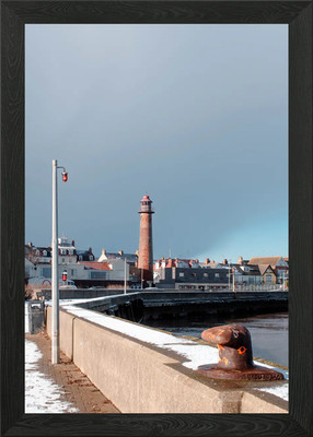 Leuchtturm am Meer Gerahmtes Wandbild Poster Leinwanddruck Bild