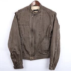 DSQUARED2 Mens Cotton Full Zip Distressed Garment Dyed Motorcycle Jacket vtg 00s