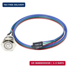 - Metal Button, PC Case LED Power Button ATX Supply On/Off for DIY Computer - 60