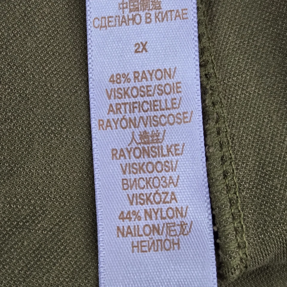 Legging Savage X Fenty Mujer 2X Verde Nylon Rayón Barra Gráfico Logo Foto 4 de 4