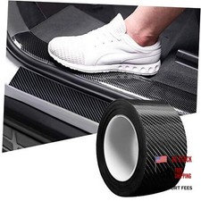 Car Door Edge Guards Door Sill Protector 5D Carbon Fiber 2.7In x 33Ft Black