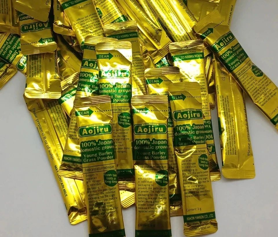 Palos en polvo de hierba de cebada japonesa Golden Aojiru 50-200 | 100 % orgánicos Foto 3 de 4