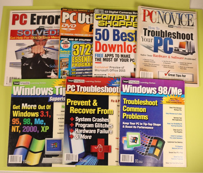 Mixed Computer Magazine Lot Helper 7 Issues + Computer Shopper & PC Utilities