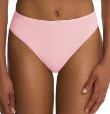 Natori MEDIUM Bliss Bare Cotton High Cut Brief Panty NWOT 772346 Perfect Pink