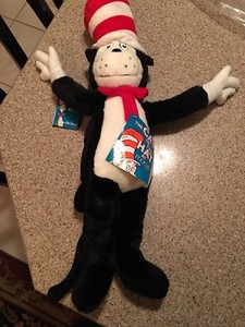 Vintage cat in the Hat stuffed animal with book Macy's 30