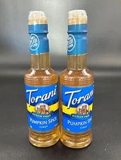 Torani Pumpkin Spice Syrup Sugar Free 12.7 fl oz Lot of 2 Coffee Flavor Bundle
