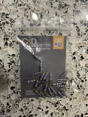 25 Pcs C&D Valve Core 1/4'' B10-740 CD4460/25