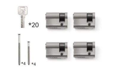 Zylinderschloss Profilzylinder gleichschließend 4x 40 mm Garagentor NEU