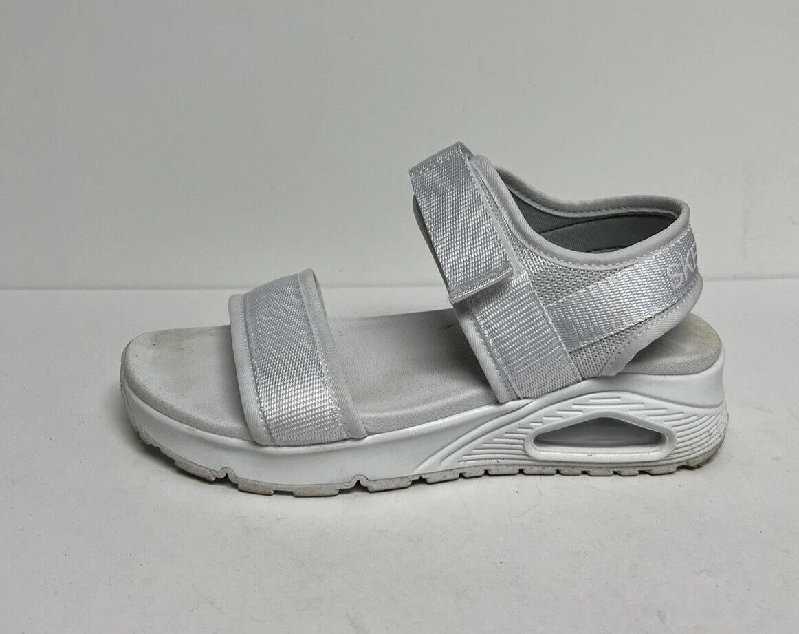 Skechers womens white sandals sale
